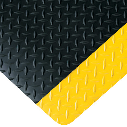 3 x 12' Black/Yellow Diamond Plate Anti-Fatigue Mat